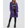 imageZeagoo Womens Zip Up Hoodies Long Sleeve Fall Lightweight Hooded Sweatshirt Oversized Fleece Jacket With PocketsPurple