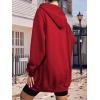 imageZeagoo Womens Zip Up Hoodies Long Sleeve Fall Lightweight Hooded Sweatshirt Oversized Fleece Jacket With PocketsRed