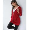 imageZeagoo Womens Zip Up Hoodies Long Sleeve Fall Lightweight Hooded Sweatshirt Oversized Fleece Jacket With PocketsRed
