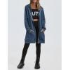 imageZeagoo Womens Zip Up Hoodies Long Sleeve Fall Lightweight Hooded Sweatshirt Oversized Fleece Jacket With PocketsRoyal Blue