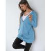 imageZeagoo Womens Zip Up Hoodies Long Sleeve Fall Lightweight Hooded Sweatshirt Oversized Fleece Jacket With PocketsSky Blue