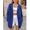 imageZeagoo Womens Zip Up Hoodies Long Sleeve Fall Lightweight Hooded Sweatshirt Oversized Fleece Jacket With PocketsViolet