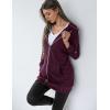 imageZeagoo Womens Zip Up Hoodies Long Sleeve Fall Lightweight Hooded Sweatshirt Oversized Fleece Jacket With PocketsWine Red