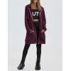 imageZeagoo Womens Zip Up Hoodies Long Sleeve Fall Lightweight Hooded Sweatshirt Oversized Fleece Jacket With PocketsWine Red