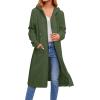 imageZeagoo Womens Zip Up Hoodies Oversized Fleece Long Tunic Sweatshirts Casual Long Sleeve 2025 Fall Hoodie Jacket CoatArmy Green
