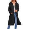imageZeagoo Womens Zip Up Hoodies Oversized Fleece Long Tunic Sweatshirts Casual Long Sleeve 2025 Fall Hoodie Jacket CoatBlack