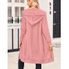 imageZeagoo Womens Zip Up Hoodies Oversized Fleece Long Tunic Sweatshirts Casual Long Sleeve 2025 Fall Hoodie Jacket CoatDark Pink