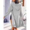imageZeagoo Womens Zip Up Hoodies Oversized Fleece Long Tunic Sweatshirts Casual Long Sleeve 2025 Fall Hoodie Jacket CoatLight Grey