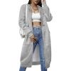 imageZeagoo Womens Zip Up Hoodies Oversized Fleece Long Tunic Sweatshirts Casual Long Sleeve 2025 Fall Hoodie Jacket CoatLight Grey