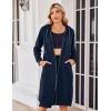 imageZeagoo Womens Zip Up Hoodies Oversized Fleece Long Tunic Sweatshirts Casual Long Sleeve 2025 Fall Hoodie Jacket CoatNavy