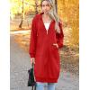 imageZeagoo Womens Zip Up Hoodies Oversized Fleece Long Tunic Sweatshirts Casual Long Sleeve 2025 Fall Hoodie Jacket CoatRed