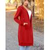 imageZeagoo Womens Zip Up Hoodies Oversized Fleece Long Tunic Sweatshirts Casual Long Sleeve 2025 Fall Hoodie Jacket CoatRed