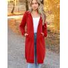 imageZeagoo Womens Zip Up Hoodies Oversized Fleece Long Tunic Sweatshirts Casual Long Sleeve 2025 Fall Hoodie Jacket CoatRed