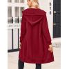 imageZeagoo Womens Zip Up Hoodies Oversized Fleece Long Tunic Sweatshirts Casual Long Sleeve 2025 Fall Hoodie Jacket CoatWine Red