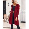 imageZeagoo Womens Zip Up Hoodies Oversized Fleece Long Tunic Sweatshirts Casual Long Sleeve 2025 Fall Hoodie Jacket CoatWine Red