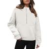 imageZeagoo Women Plus Size Zipper Hoodie Long Sleeve 2024 Trendy Sweatshirts Athletic Cropped Tops Dark Grey LargeWhite