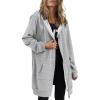 imageZeagoo Womens Zip Up Hoodies Long Sleeve Fall Lightweight Hooded Sweatshirt Oversized Fleece Jacket With PocketsGrey