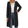 imageZeagoo Womens Zip Up Hoodies Oversized Fleece Long Tunic Sweatshirts Casual Long Sleeve 2025 Fall Hoodie Jacket CoatBlack