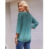 imageZeagoo 34 Length Sleeve Womens Tops Round Neck Casual Summer Tunic Tops Basic Tees Blouses Dressy TShirts Pleated ShirtsAgreen