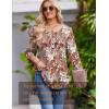 imageZeagoo 34 Length Sleeve Womens Tops Round Neck Casual Summer Tunic Tops Basic Tees Blouses Dressy TShirts Pleated ShirtsMz3