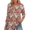 imageZeagoo 34 Length Sleeve Womens Tops Round Neck Casual Summer Tunic Tops Basic Tees Blouses Dressy TShirts Pleated ShirtsMz3
