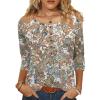 imageZeagoo 34 Length Sleeve Womens Tops Round Neck Casual Summer Tunic Tops Basic Tees Blouses Dressy TShirts Pleated ShirtsMz453