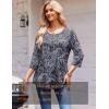 imageZeagoo 34 Length Sleeve Womens Tops Round Neck Casual Summer Tunic Tops Basic Tees Blouses Dressy TShirts Pleated ShirtsMz473