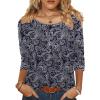 imageZeagoo 34 Length Sleeve Womens Tops Round Neck Casual Summer Tunic Tops Basic Tees Blouses Dressy TShirts Pleated ShirtsMz473
