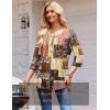 imageZeagoo 34 Length Sleeve Womens Tops Round Neck Casual Summer Tunic Tops Basic Tees Blouses Dressy TShirts Pleated ShirtsMz810