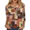imageZeagoo 34 Length Sleeve Womens Tops Round Neck Casual Summer Tunic Tops Basic Tees Blouses Dressy TShirts Pleated ShirtsMz810