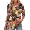 imageZeagoo 34 Length Sleeve Womens Tops Round Neck Casual Summer Tunic Tops Basic Tees Blouses Dressy TShirts Pleated ShirtsMz810