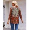 imageZeagoo 34 Length Sleeve Womens Tops Round Neck Casual Summer Tunic Tops Basic Tees Blouses Dressy TShirts Pleated ShirtsRed