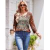 imageZeagoo 34 Length Sleeve Womens Tops Round Neck Casual Summer Tunic Tops Basic Tees Blouses Dressy TShirts Pleated ShirtsRed