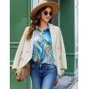 imageZeagoo Button Down Shirt for Women Long Sleeve Blouses Floral Printed Tops Business Casual Work Outfits SXXLBlue Printed