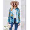 imageZeagoo Button Down Shirt for Women Long Sleeve Blouses Floral Printed Tops Business Casual Work Outfits SXXLBlue Printed