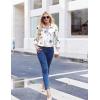 imageZeagoo Button Down Shirt for Women Long Sleeve Blouses Floral Printed Tops Business Casual Work Outfits SXXLFloral White