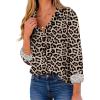 imageZeagoo Button Down Shirt for Women Long Sleeve Blouses Floral Printed Tops Business Casual Work Outfits SXXLLeopard Print