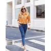 imageZeagoo Button Down Shirt for Women Long Sleeve Blouses Floral Printed Tops Business Casual Work Outfits SXXLOrange Printed