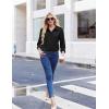 imageZeagoo Button Down Shirt for Women Long Sleeve Blouses Floral Printed Tops Business Casual Work Outfits SXXLZblackstain Shield