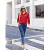 imageZeagoo Button Down Shirt for Women Long Sleeve Blouses Floral Printed Tops Business Casual Work Outfits SXXLZredstain Shield