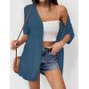 imageZeagoo Lightweight Summer Cardigan for Women Short Sleeve V Neck Crochet Kimonos Loose Open Front Hollow Out Cover UpsAshleigh Blue