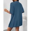 imageZeagoo Lightweight Summer Cardigan for Women Short Sleeve V Neck Crochet Kimonos Loose Open Front Hollow Out Cover UpsAshleigh Blue