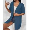 imageZeagoo Lightweight Summer Cardigan for Women Short Sleeve V Neck Crochet Kimonos Loose Open Front Hollow Out Cover UpsAshleigh Blue