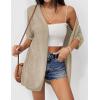 imageZeagoo Lightweight Summer Cardigan for Women Short Sleeve V Neck Crochet Kimonos Loose Open Front Hollow Out Cover UpsBeige