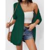 imageZeagoo Lightweight Summer Cardigan for Women Short Sleeve V Neck Crochet Kimonos Loose Open Front Hollow Out Cover UpsGreen