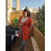 imageZeagoo Lightweight Summer Cardigan for Women Short Sleeve V Neck Crochet Kimonos Loose Open Front Hollow Out Cover UpsOrange