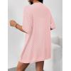 imageZeagoo Lightweight Summer Cardigan for Women Short Sleeve V Neck Crochet Kimonos Loose Open Front Hollow Out Cover UpsPink