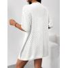 imageZeagoo Lightweight Summer Cardigan for Women Short Sleeve V Neck Crochet Kimonos Loose Open Front Hollow Out Cover UpsWhite