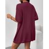 imageZeagoo Lightweight Summer Cardigan for Women Short Sleeve V Neck Crochet Kimonos Loose Open Front Hollow Out Cover UpsWine Red