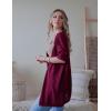 imageZeagoo Lightweight Summer Cardigan for Women Short Sleeve V Neck Crochet Kimonos Loose Open Front Hollow Out Cover UpsWine Red